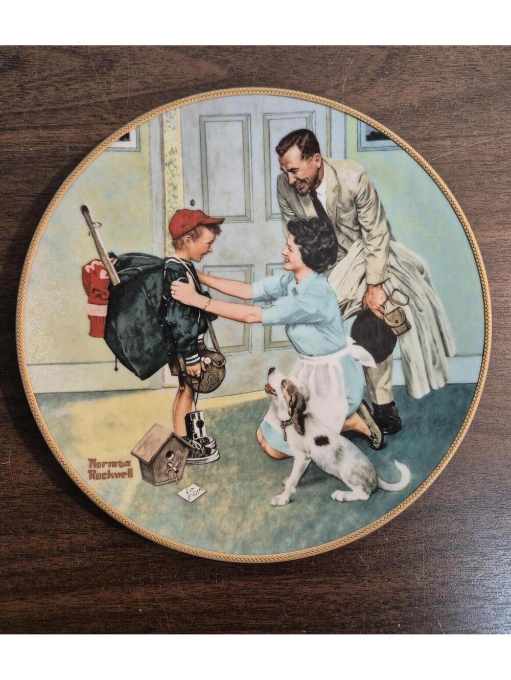 Knowles China Norman Rockwell 'Home From Camp' Limited Edition Collector's Plate